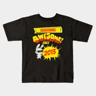 Redefining Awesome Since 2013 Kids Bunny Birth Year Kids T-Shirt